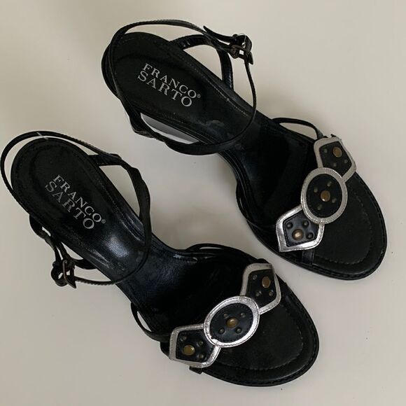 Franco Sarto Wedge Heels Sandals Size 9,5 - Picture 1 of 8
